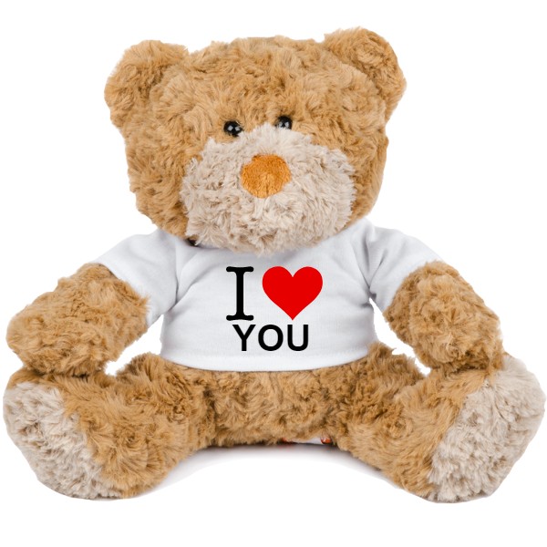 Medvídek Teddy s potiskem Medvídek I love you